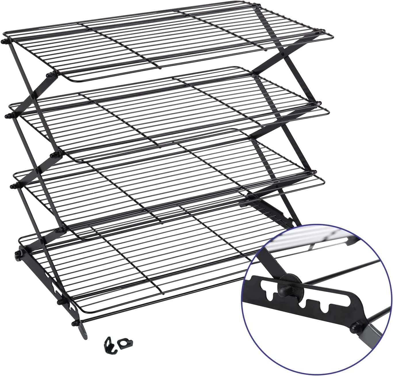 Geesta 2/3/4 Tier Upgraded Foldable Cooling Rack Stackable Baking Cooking Drying Line Cooling Rack