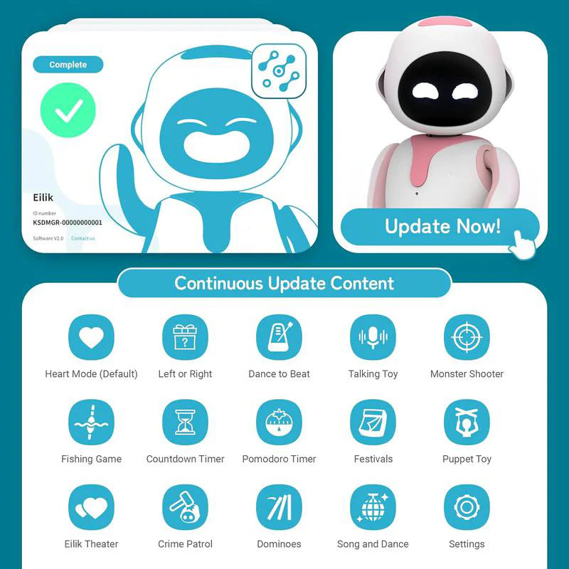 Cute Robot Pet Toy – Interactive Animations & Mini-Games